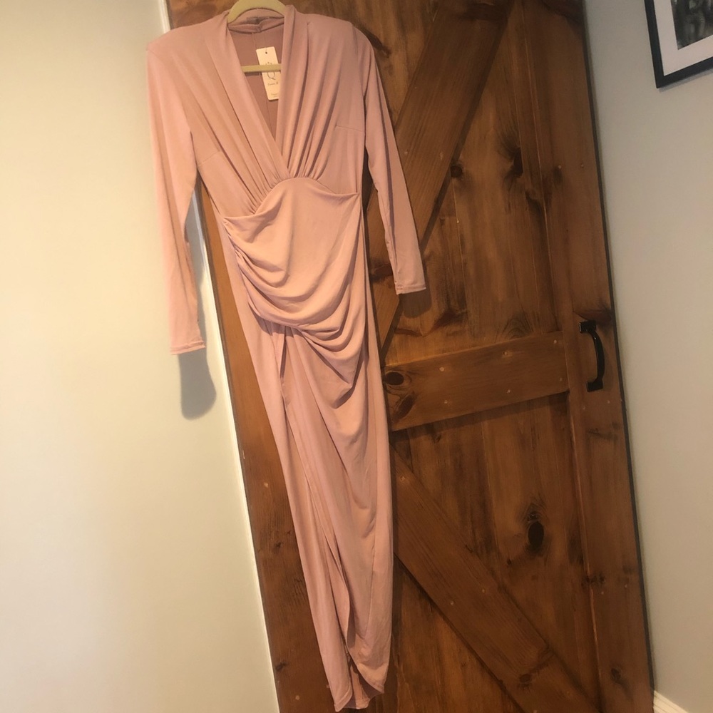 Queen Bee Wrap Dress Maxi Maternity Dress size 6